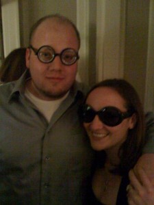 They had a photo booth (awesome!) and funny props set out for the guests to use. Steve was a natural in those glasses.