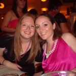 bach party with Erica at dinner