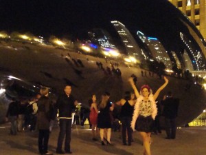 the bride at the bean!
