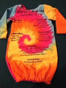 Homecoming onesie- back