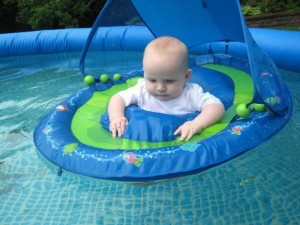 The Bubble Club! Ryan's first swim class