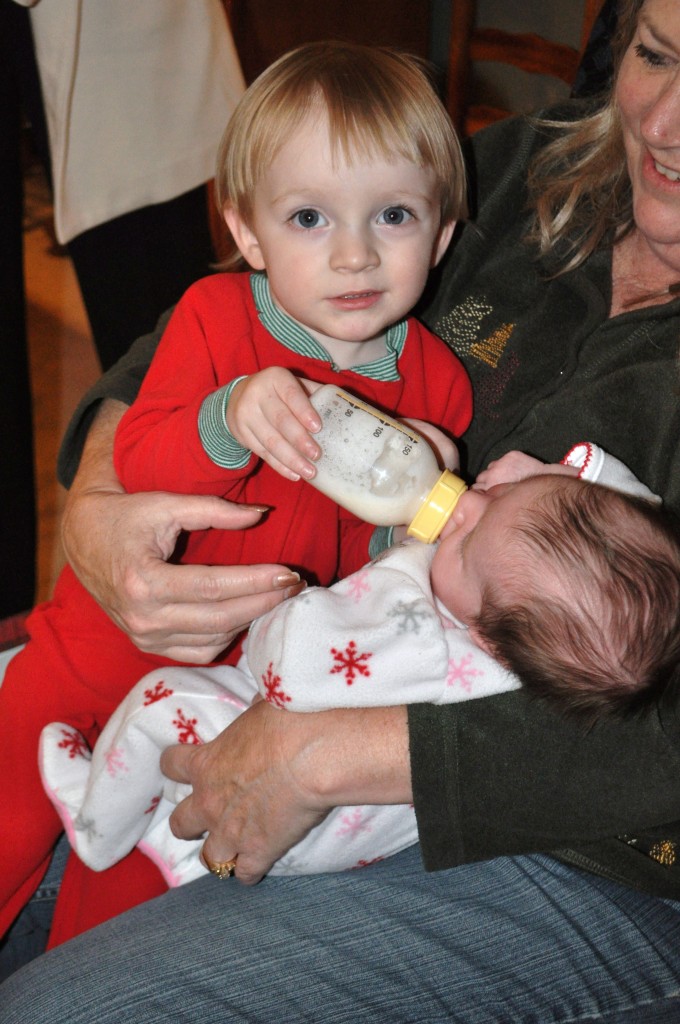 feeding baby ellie
