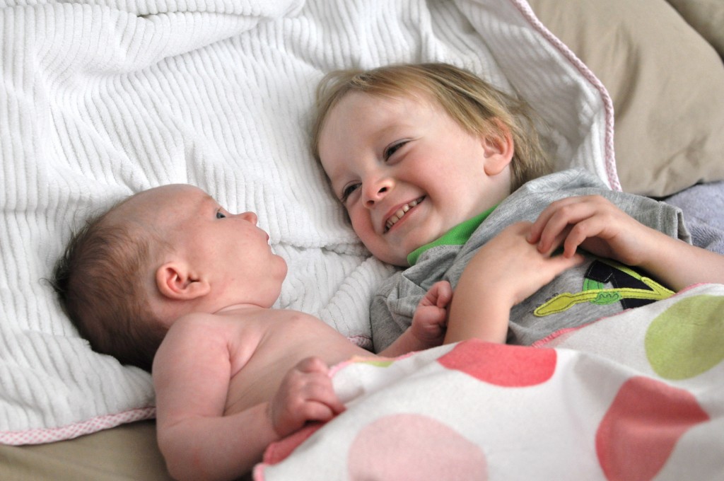 kids in bed