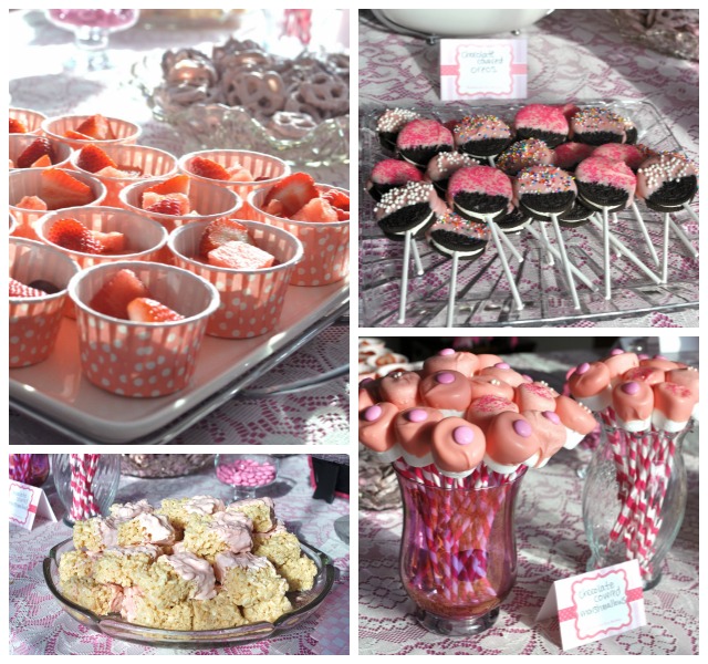 pretty in pink party food